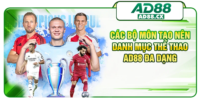 Các bộ môn tạo nên danh mục thể thao AD88 đa dạng