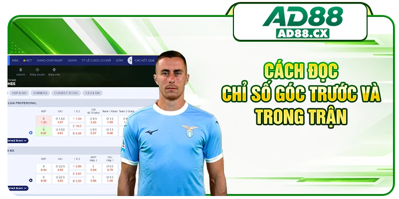 Cách đọc chỉ số góc trước và trong trận